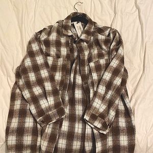 COPY - COPY - Brown Plaid Flannel Oversized